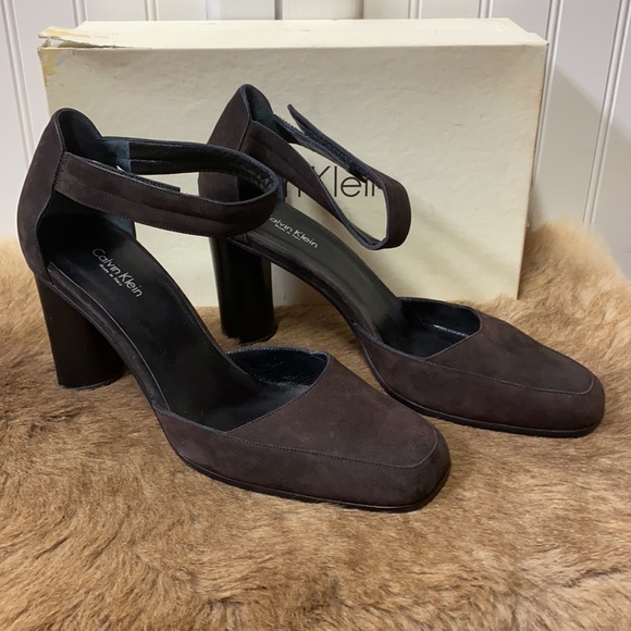 80s Calvin Klein Heels Shoes 9.5 Made in Italy - Picture 2 of 11